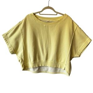 Daily Practice cropped relaxed fit sweatshirt L Yellow Short sleeve Womens top